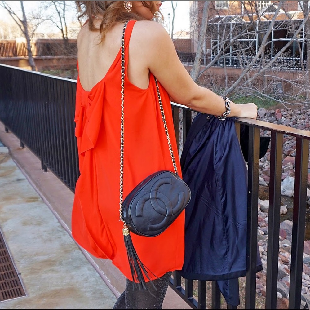 Red Bow Back Dress - Picture 2 of 8
